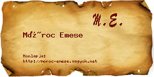Móroc Emese névjegykártya